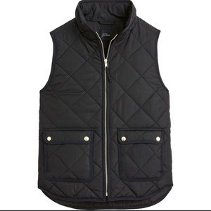 J Crew Quilted Black Vest - Used